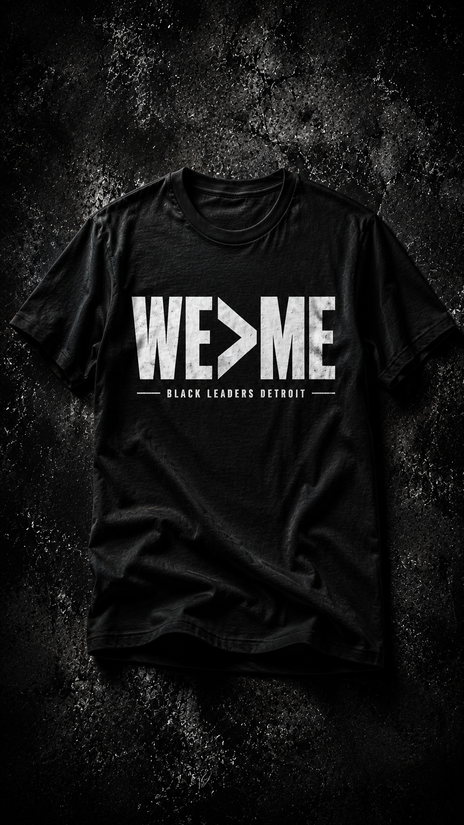 WE>ME Black T-Shirt by Black Leaders Detroit