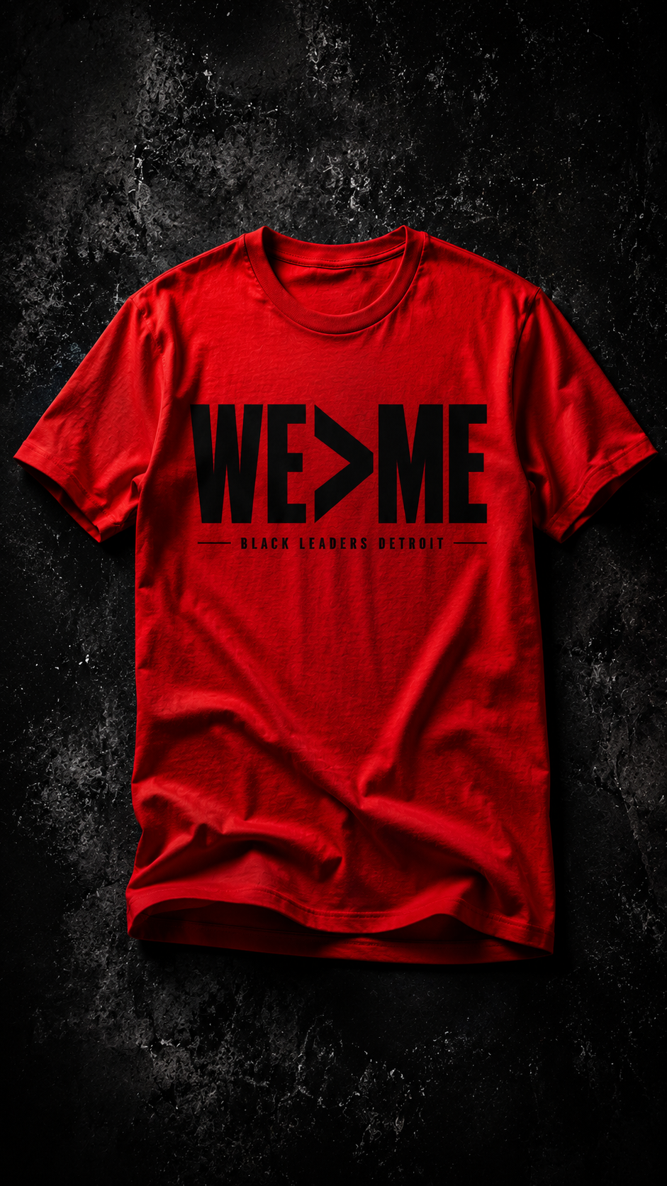 WE>ME Red T-Shirt by Black Leaders Detroit